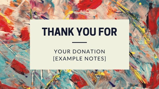 Thank You Note For Your Donation