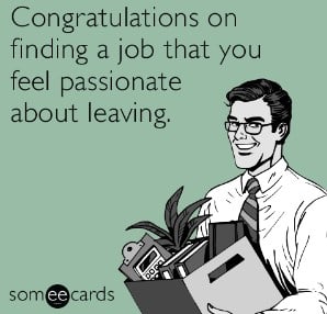 Congratulations on finding a job that you feel passionate about leaving.