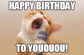 Happy Birthday meme of a cat