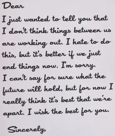 Breakup Texts Emails Letters Oh My