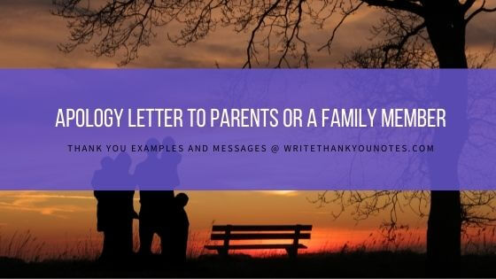 Apology Letter to Parents or a Family Member [Stealing, Lying, Drugs]