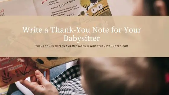 Write a Thank-You Note for Your Babysitter