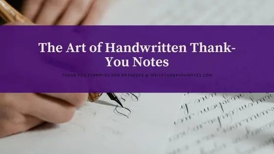 The Art of Handwritten Thank-You Notes