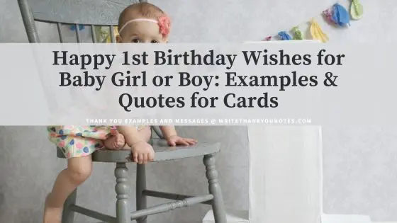 Happy 1st Birthday Wishes for Baby Girl or Boy: Examples & Quotes for Cards