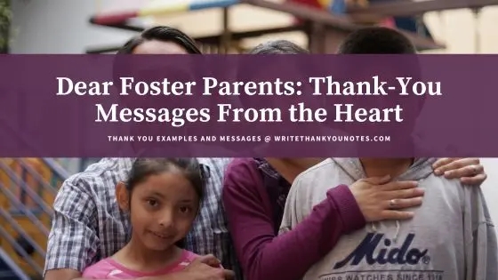 Dear Foster Parents: Thank-You Messages From the Heart